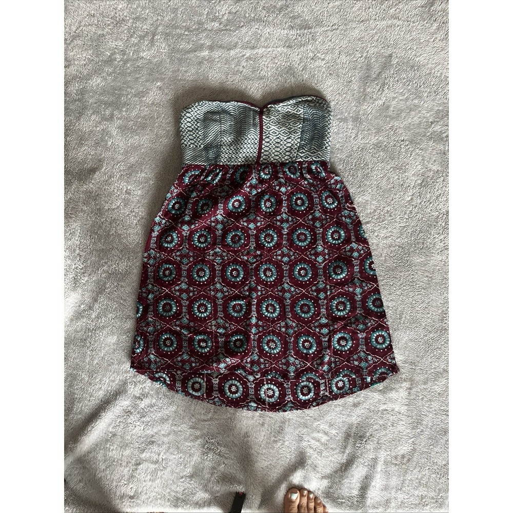 Roxy Size S Embroidered Strapless Boho Bohemian Top